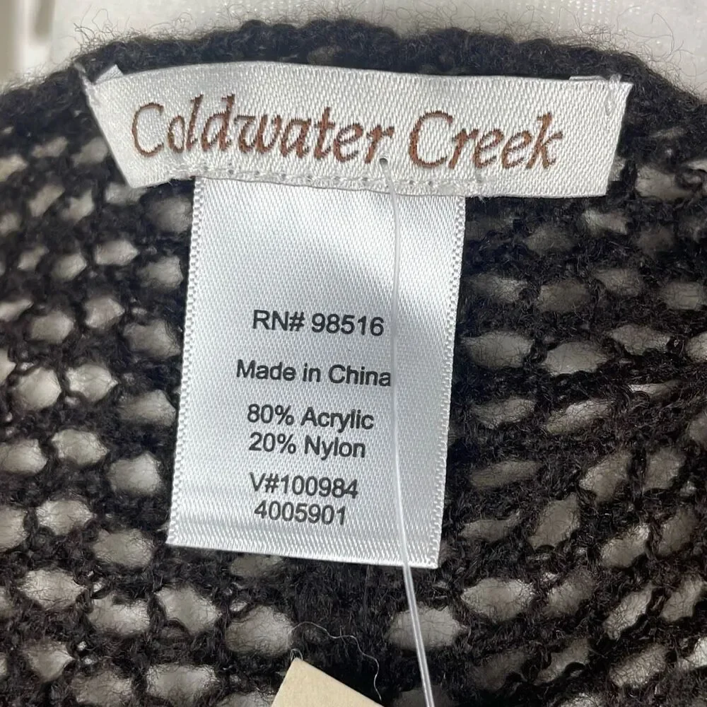 NWT Chocolate Brown Open Weave Infinity Scarf